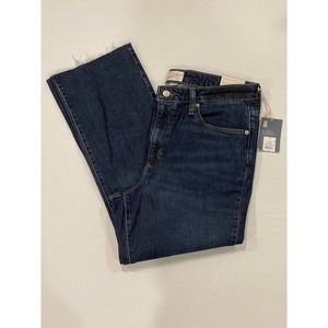 Women's Blue Mid-Rise Universal Thread BOOT CUT ANKLE CROP Jeans Sz 14 32” NW